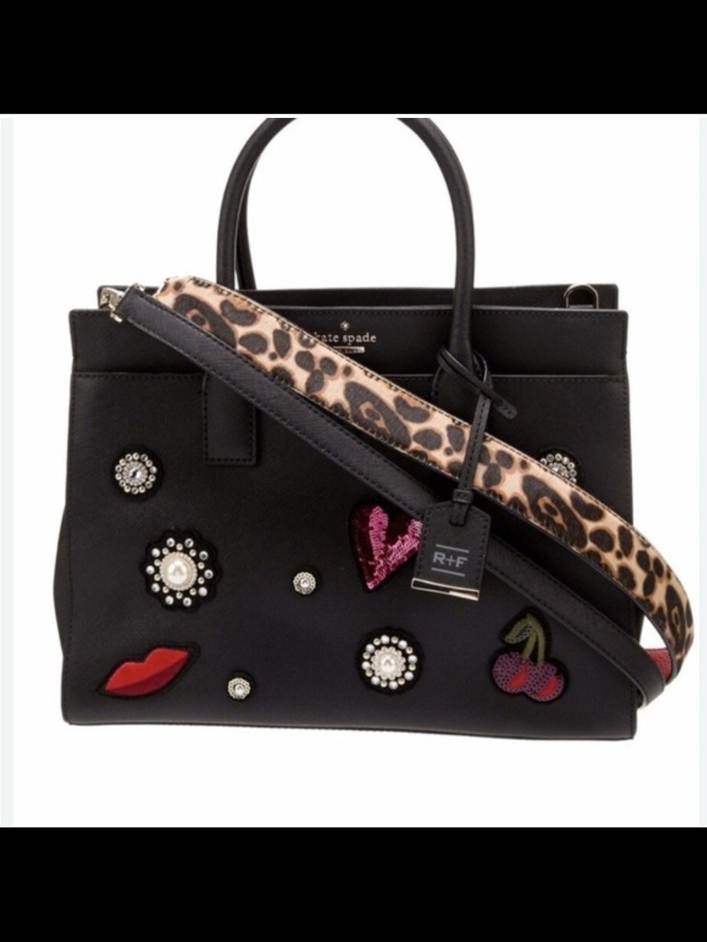 kate spade x Rodan+Fields Cameron Applique Saffiano Leather Satchel NWT - Picture 3 of 16